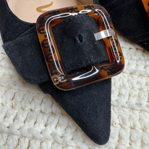 SAM EDELMAN Sonja Pointed Toe Ballet Flats Black Tortoiseshell Size 7 - Picture 3 of 12